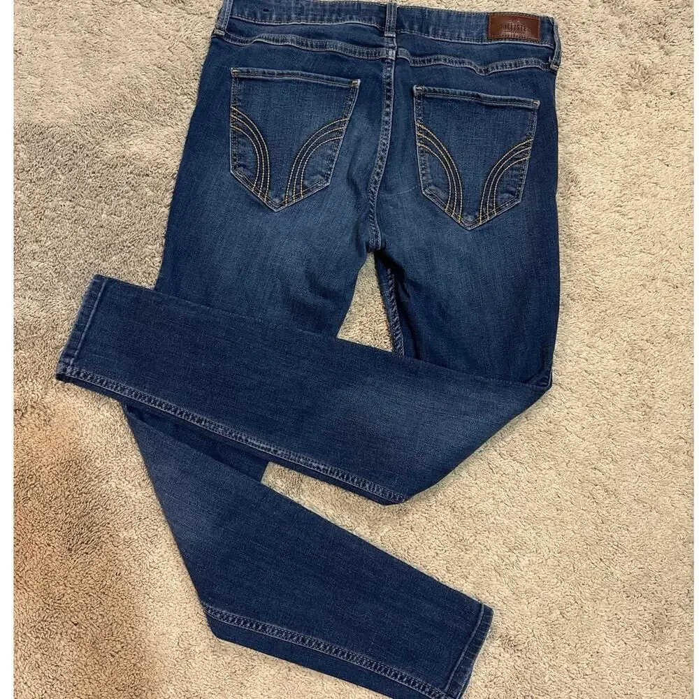 Hollister Mid Rise Super Skinny Jeans, dark wash, Women’s size 29 - Picture 4 of 5